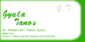 gyula tanos business card